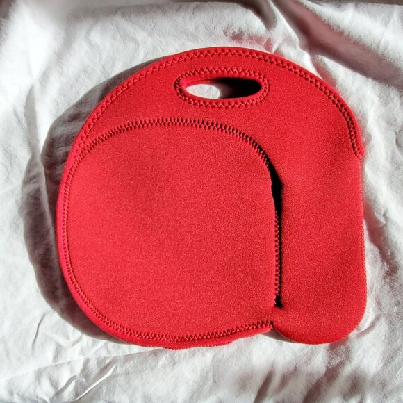 Built NY Byo Lunch Bags Neoprene Insulated Reusable Orange & Red Portable Tote - Picture 9 of 10